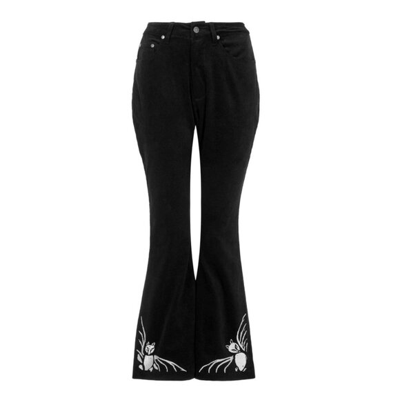 DISTURBIA Pipistrelle gothic flared bat corduroy pants US6 - Picture 4 of 10